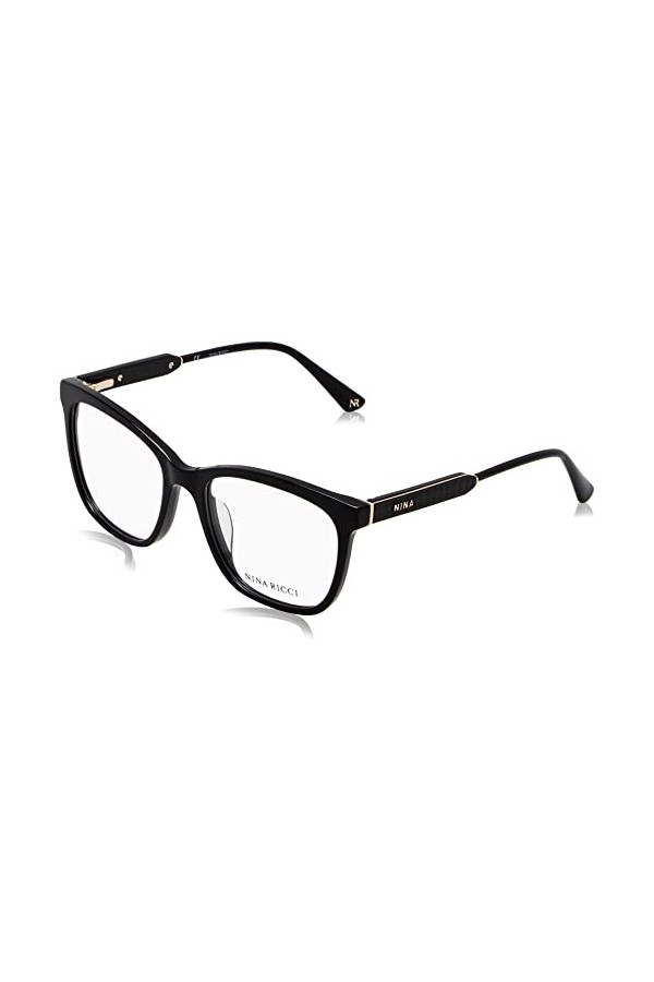 Nina Ricci Vnr313 Lunettes de Soleil, Noir Brillant, 52 Femme