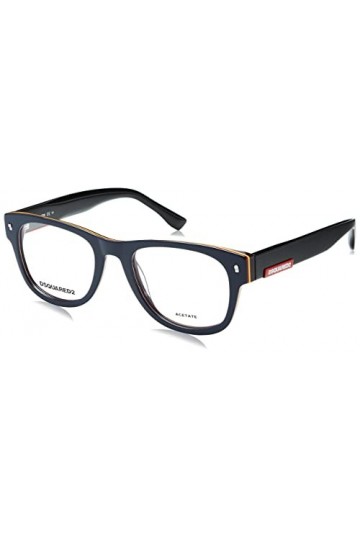 DSQUARED2 D2 0048 Lunettes, Blue Black, 51 pour homme, Bleu, noir