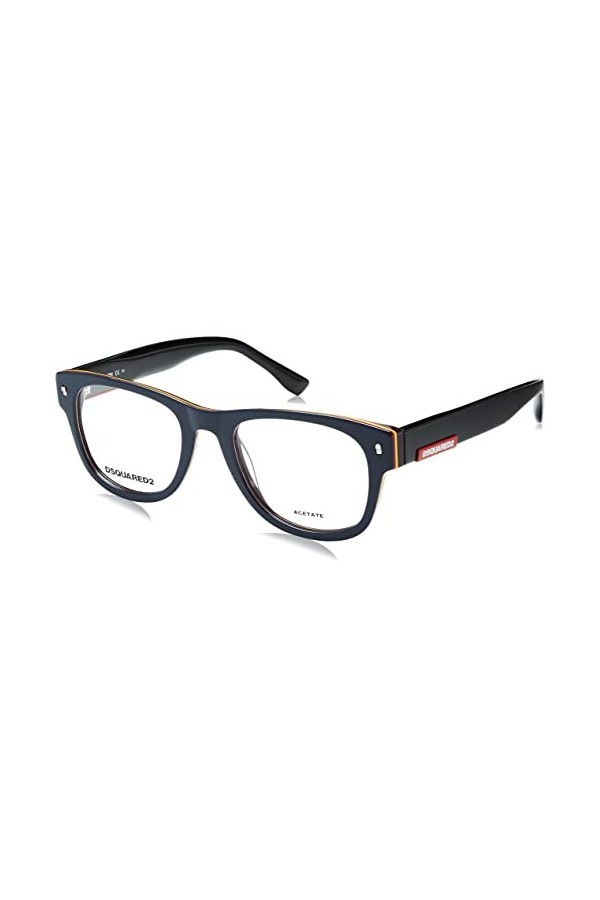 DSQUARED2 D2 0048 Lunettes, Blue Black, 51 pour homme, Bleu, noir