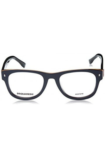 DSQUARED2 D2 0048 Lunettes, Blue Black, 51 pour homme, Bleu, noir