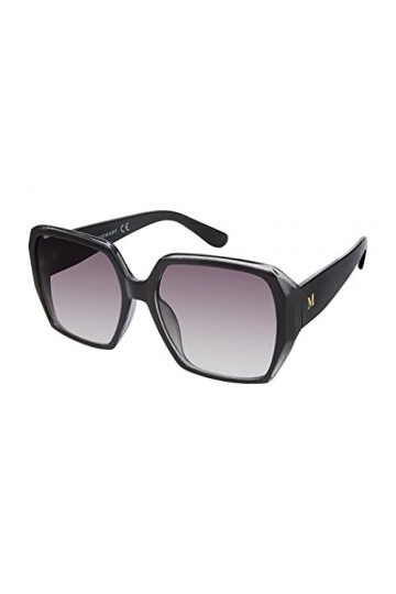MARTHA STEWART Ms123 Mod Lunettes de soleil carrées de protection UV pour femme Cadeaux intemporels 64 mm, Noir, 64 mm
