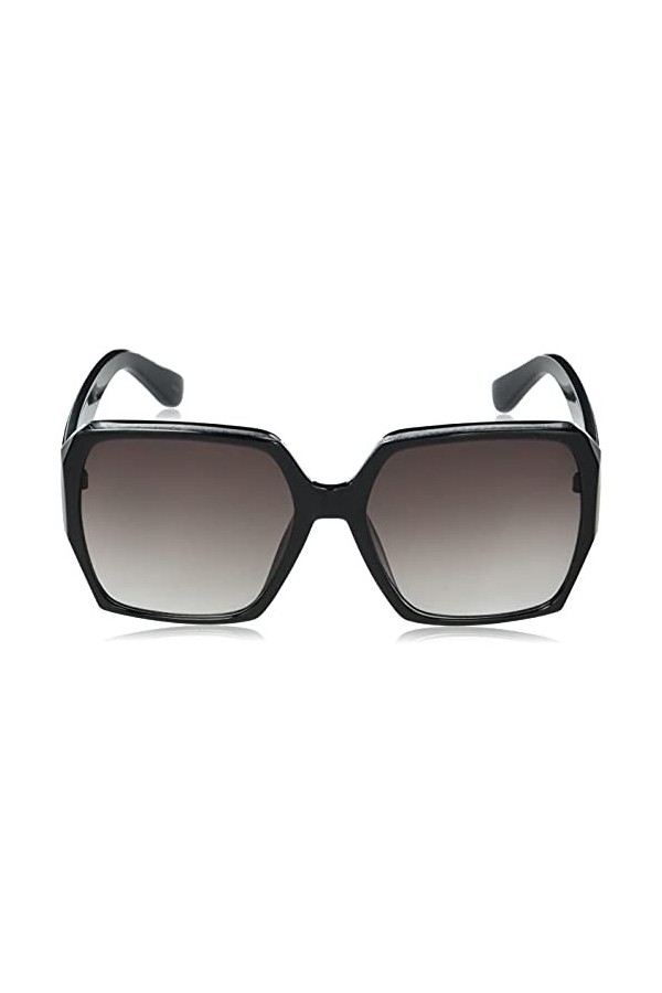 MARTHA STEWART Ms123 Mod Lunettes de soleil carrées de protection UV pour femme Cadeaux intemporels 64 mm, Noir, 64 mm
