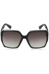 MARTHA STEWART Ms123 Mod Lunettes de soleil carrées de protection UV pour femme Cadeaux intemporels 64 mm, Noir, 64 mm