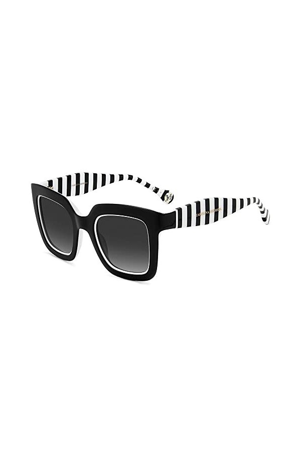 Carolina Herrera Her 0087/s Sunglasses, 80S/9O Black White, 50 Unisex
