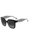 Carolina Herrera Her 0087/s Sunglasses, 80S/9O Black White, 50 Unisex