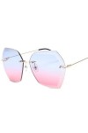 NIFG Rétro Personnalité Lunettes de soleil Simple Wild Summer Vacation Lunettes de soleil pour femme, D