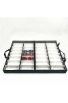 LNCHJUN Vitrine de Lunettes de Soleil PVC Couvercle Transparent Portable 32 Paires de Lunettes de Soleil STALLES STALLES Verr