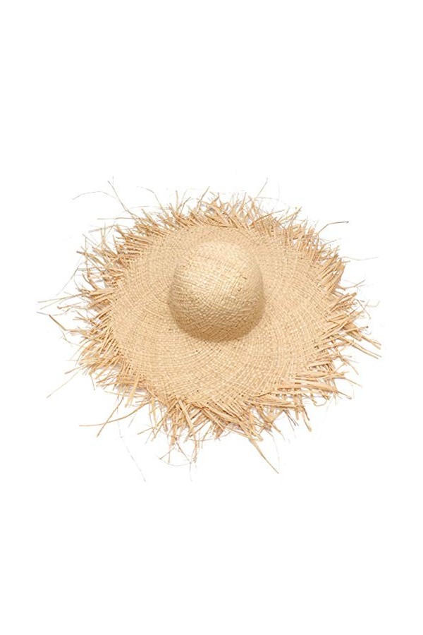 MeiLiu Chapeaux de Soleil pour Femmes, Chapeaux de Paille tissés en Paille de Raphia, Chapeaux de Paille de Plage de Ballon d