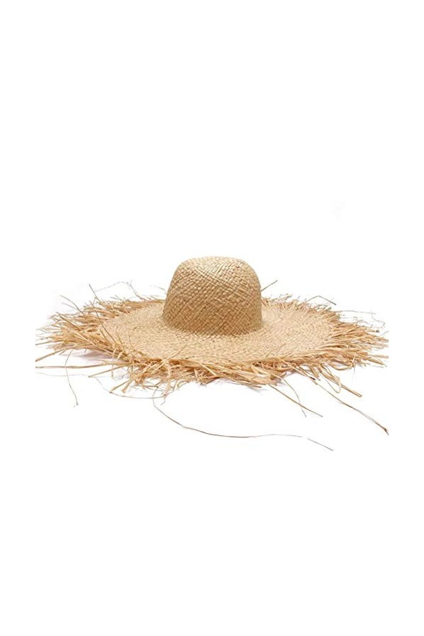 MeiLiu Chapeaux de Soleil pour Femmes, Chapeaux de Paille tissés en Paille de Raphia, Chapeaux de Paille de Plage de Ballon d