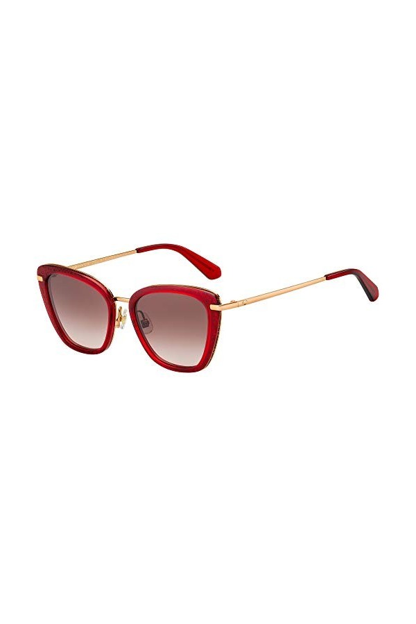 kate spade new york Thelma/G/S Sunglasses, Red, 53mm Unisex