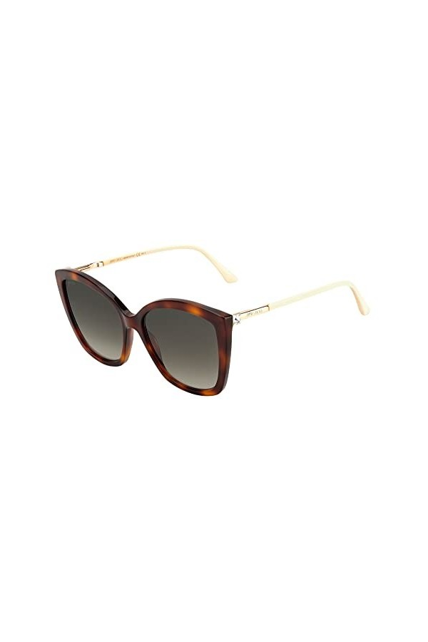 Jimmy Choo Lunettes de Soleil NAT/S Dark Havana/Brown Shaded 57/17/145 femme