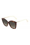 Jimmy Choo Lunettes de Soleil NAT/S Dark Havana/Brown Shaded 57/17/145 femme