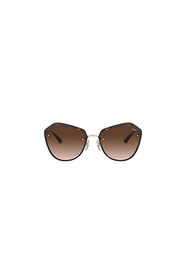 Vogue Eyewear 0vo4159s Lunettes de Soleil, Pale Gold/Dark Havana 848/13 , 55 Mixte