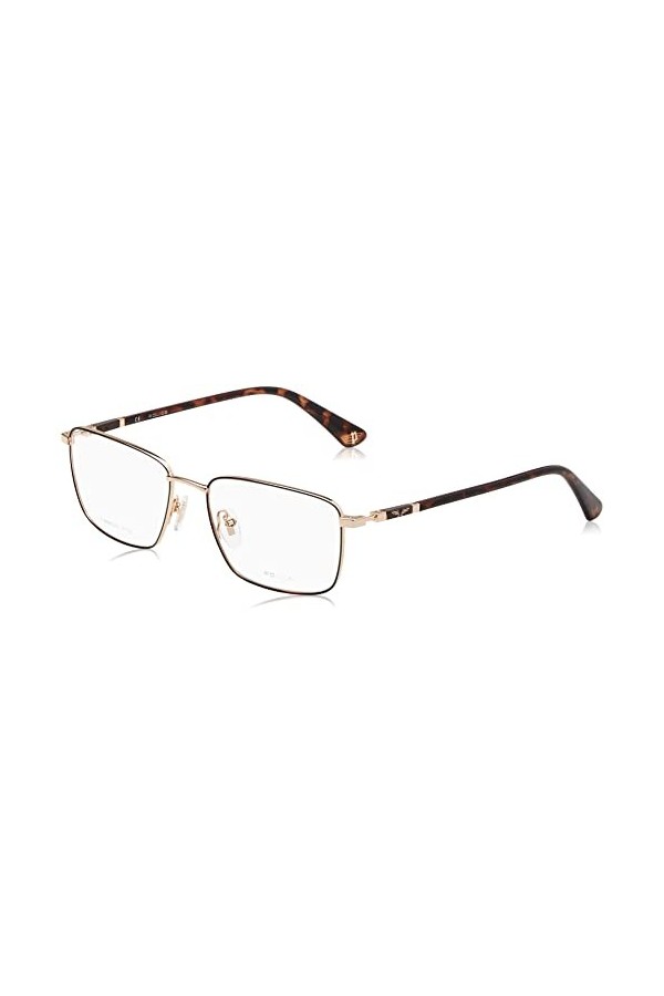 Police VPLE97N Sunglasses, Shiny Rose Gold with Havana Parts, 56 Unisex