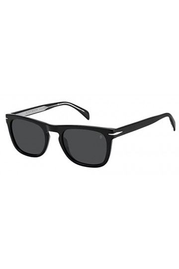 David Beckham DB 7077/s Sunglasses, BSC/IR Black Silver, 53 Unisex