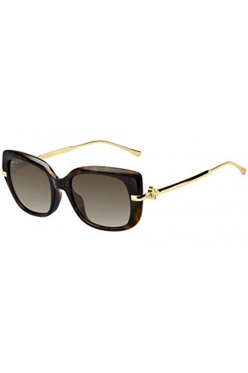 Jimmy Choo Lunettes de Soleil ORLA/G/S Dark Havana/Brown Shaded 54/20/135 femme