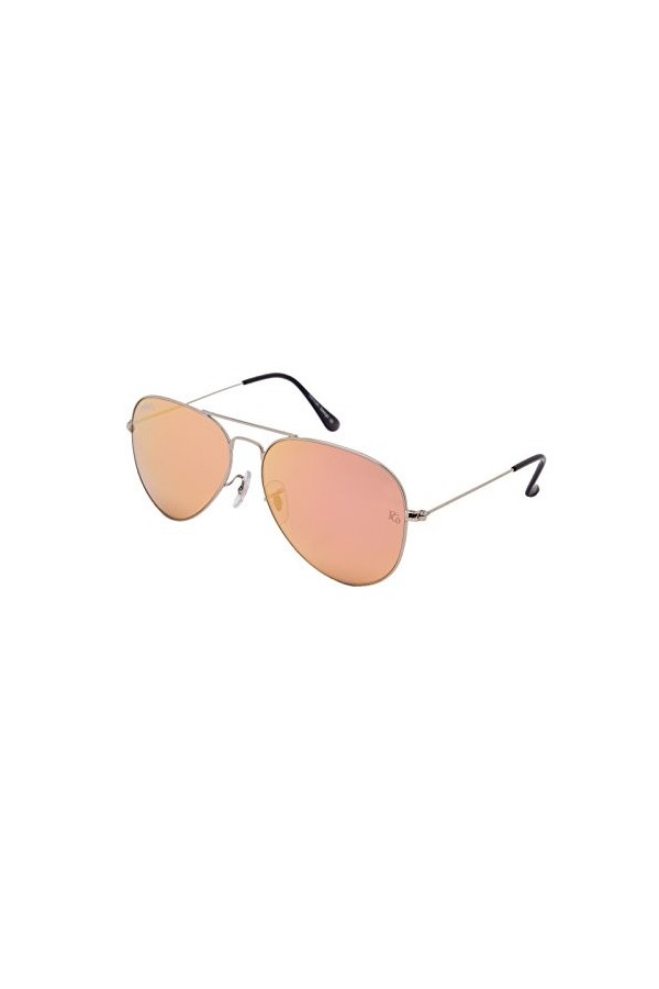 PrempCo Lunettes de soleil aviateur rose miroir pour femme, Noir