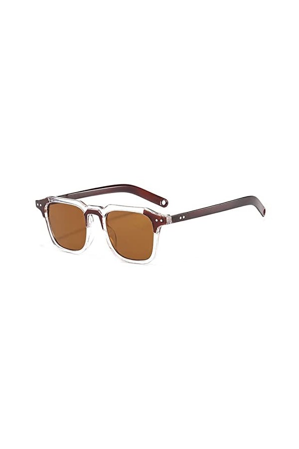 DieffematicTYJ Lunette De Soleil Lunettes de Soleil carrées de Mode Personnalité Couleur Transparent Polygon Lunettes de Sole