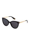 Furla Sfu508n Lunettes de Soleil, Noir Brillant, 53 Femme