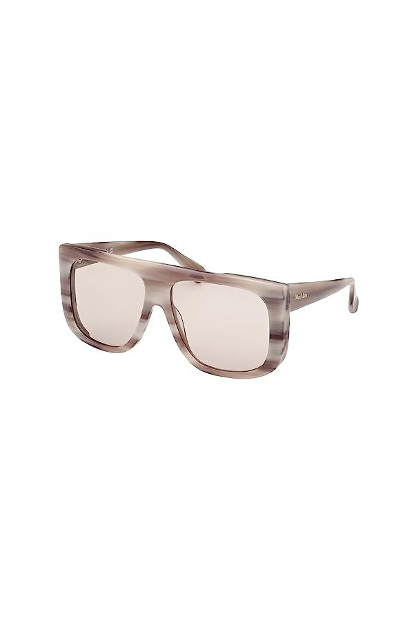 MaxMara Eileen Lunettes de Soleil, Noir Brillant, 60/15/135 Femme