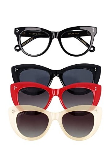 Hally & Son HS805V01 Lunettes de Soleil, Black, 50 Femme