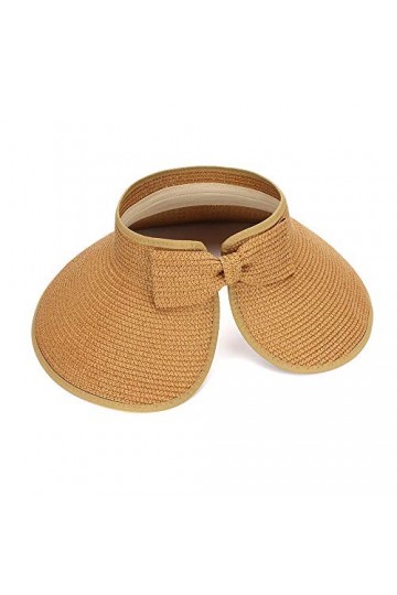 MK MATT KEELY Grand chapeau de plage en paille pour femme pliable à large bord pour femme visière chapeau seau avec nœud, mar