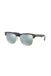 Ray-Ban Clubmaster Oversized Montures de Lunettes, Demi Shiny Black/Vert Clair Argent Miroir, 57 mm Homme