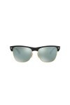 Ray-Ban Clubmaster Oversized Montures de Lunettes, Demi Shiny Black/Vert Clair Argent Miroir, 57 mm Homme