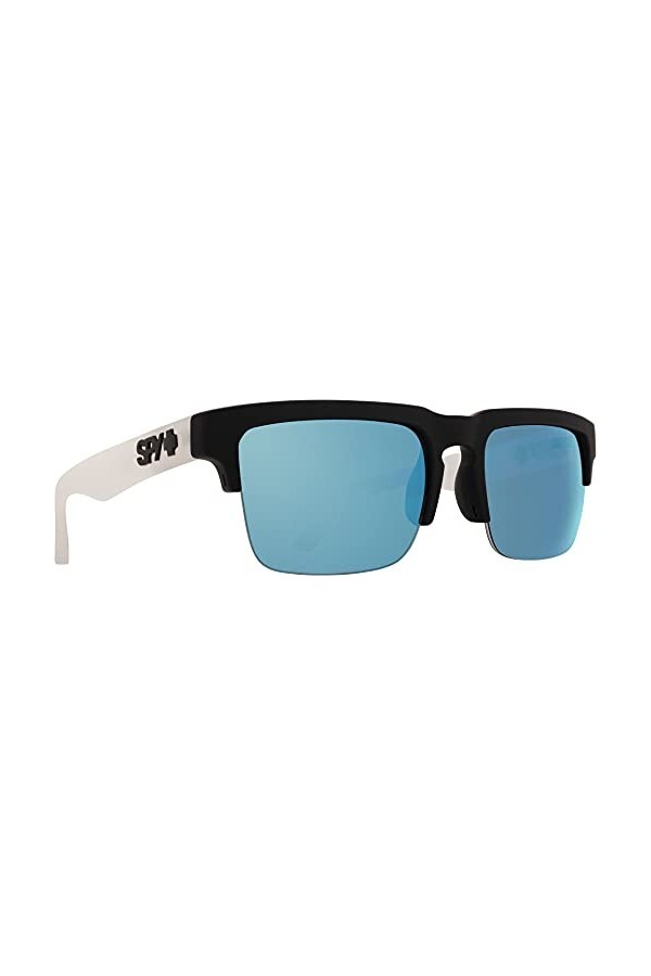 Spy Mixte Helm 50/50 Lunettes de Soleil, Soft Matte Black, Talla Única