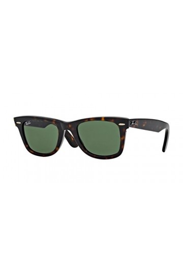 Ray-Ban Original Wayfarer Classic Montures de Lunettes, Marron Tortoise Frame with Green G-15 Lenses , 54.0 Mixte Adulte
