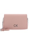 Calvin Klein Sac Femme Re-Lock Shoulder Bag Flap Petit Modèle, Rose Cafe Au Lait , Taille Standard