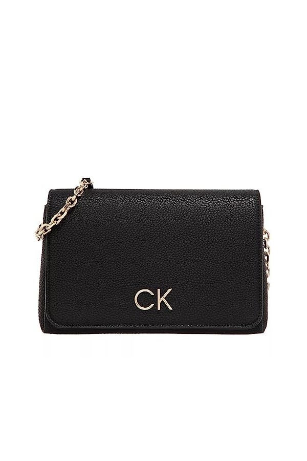Calvin Klein Sac Femme Re-Lock Shoulder Bag Flap Petit Modèle, Rose Cafe Au Lait , Taille Standard