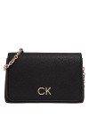 Calvin Klein Sac Femme Re-Lock Shoulder Bag Flap Petit Modèle, Rose Cafe Au Lait , Taille Standard
