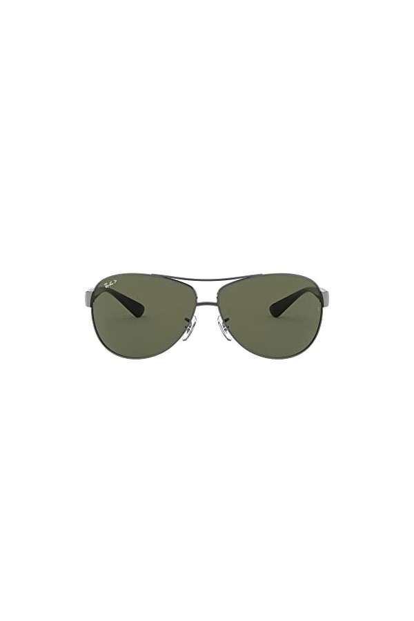 Ray-Ban 0RB3386 004/9A 63 Montures de Lunettes, Gris Gunmetal/Green Polarized , Homme