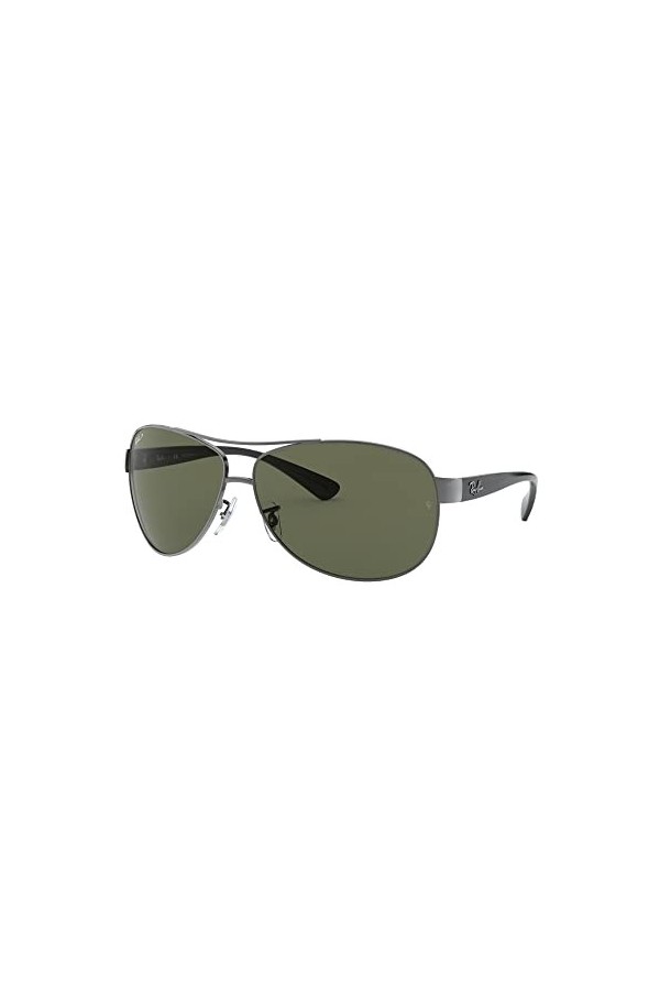 Ray-Ban 0RB3386 004/9A 63 Montures de Lunettes, Gris Gunmetal/Green Polarized , Homme