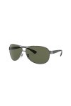Ray-Ban 0RB3386 004/9A 63 Montures de Lunettes, Gris Gunmetal/Green Polarized , Homme