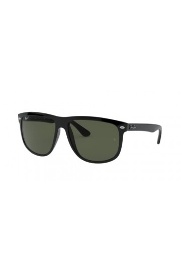 Ray Ban Mens Rb4147 Black Frame/Green Polarized Lens Plastic Sunglasses, 56mm