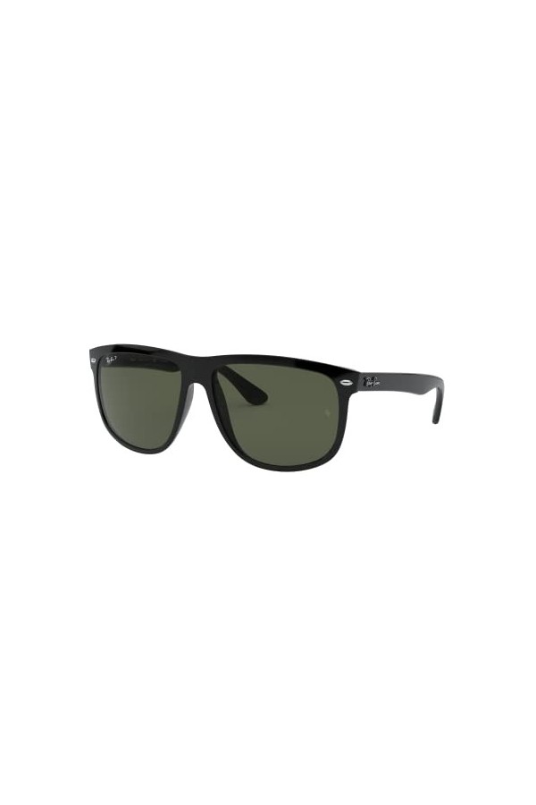 Ray Ban Mens Rb4147 Black Frame/Green Polarized Lens Plastic Sunglasses, 56mm