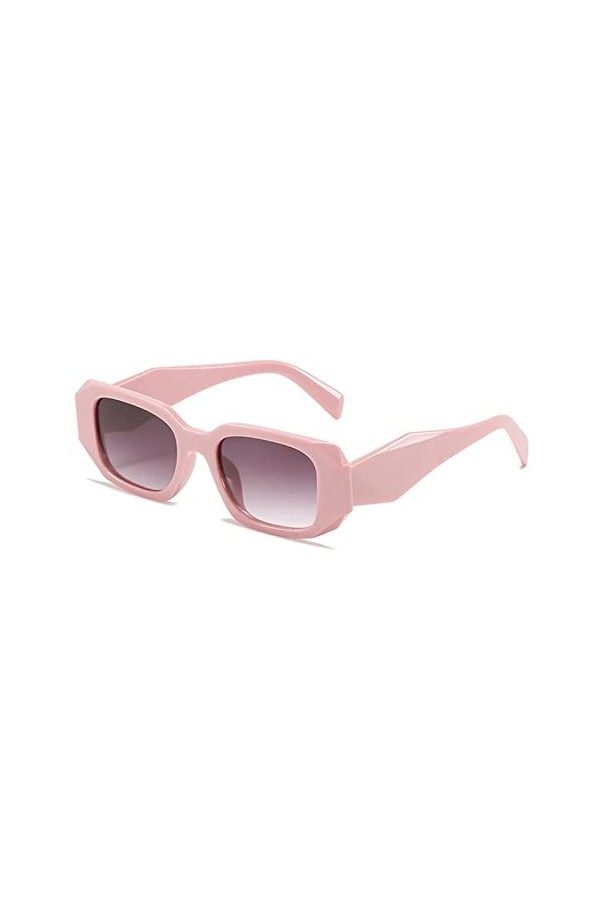 DieffematicTYJ Lunette De Soleil Lunettes de Soleil à Bord carrées Vintage Polygonal Jambes Lunettes Femmes Color : 2 