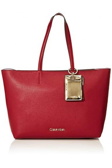 Calvin Klein Ck Must Psp20 Med Shopper, Cabas femme, Rouge Tibetan Red , 11x27x39 cm W x H L 