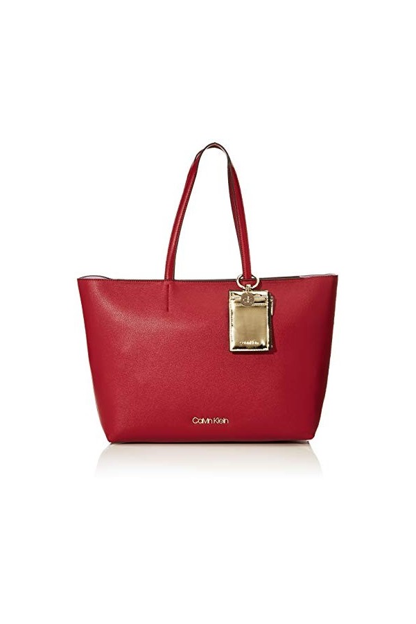 Calvin Klein Ck Must Psp20 Med Shopper, Cabas femme, Rouge Tibetan Red , 11x27x39 cm W x H L 