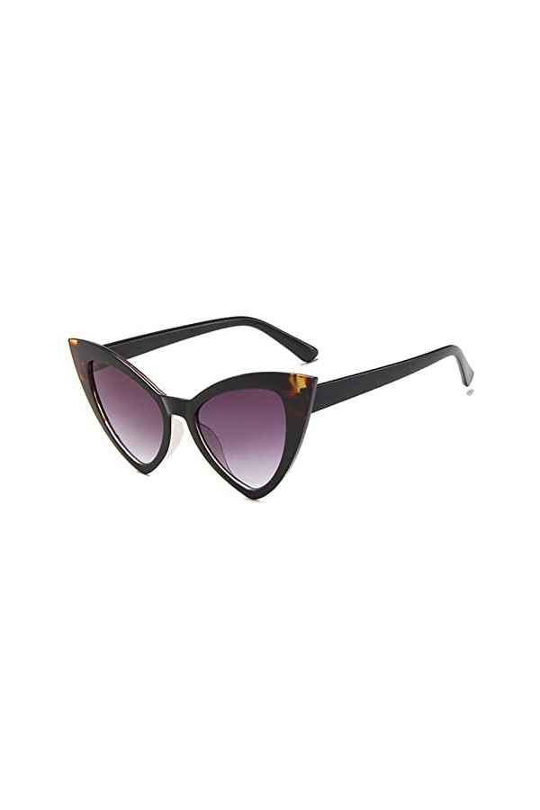 DieffematicTYJ Lunette De Soleil Big Cadre Trendy Black Cat Eye Women Sunglasses Color : C6 