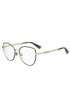 MOSCHINO Mos601 Lunettes de Soleil, Noir-Or, 52 Femme