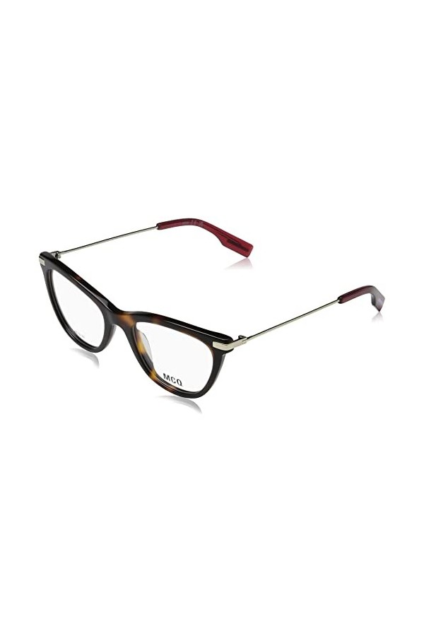ALEXANDER MCQUEEN MQ0339O Lunettes de Soleil, Havana-Gold, 47 Femme