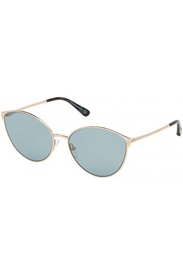 Tom Ford Lunettes de Soleil ZEILA FT 0654 Rose Gold/Blue 60/16/140 femme