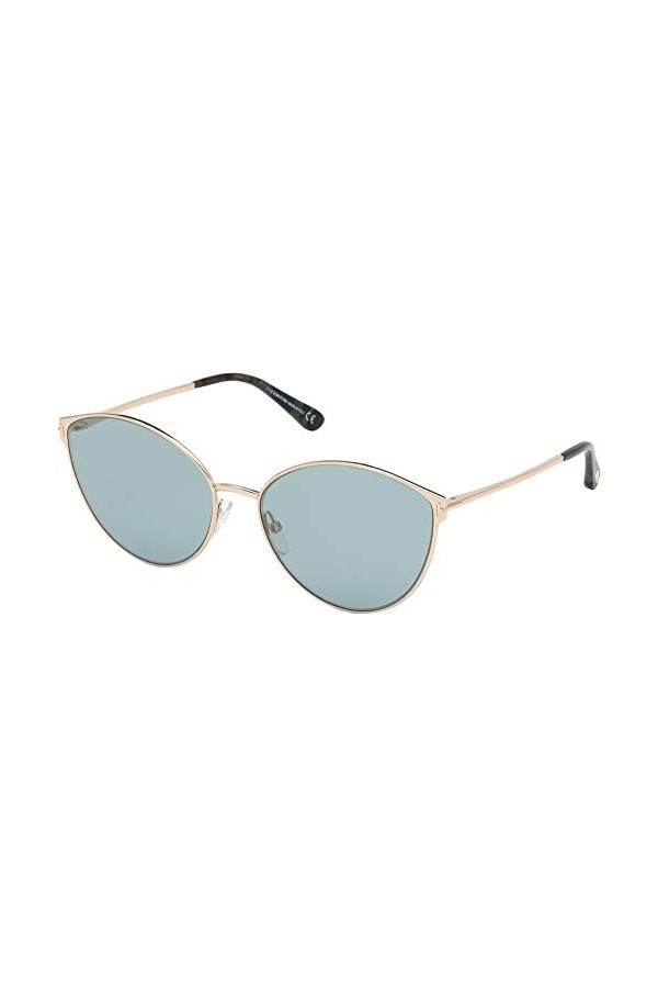 Tom Ford Lunettes de Soleil ZEILA FT 0654 Rose Gold/Blue 60/16/140 femme