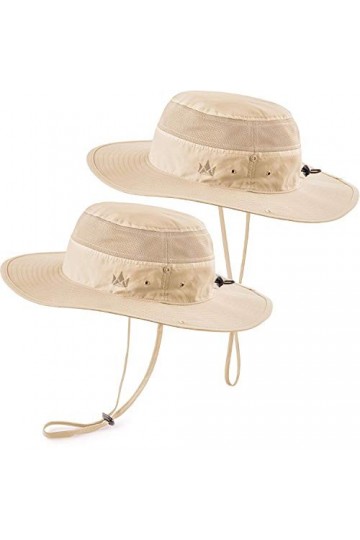 The Friendly Swede Chapeau de Pêche Safari - Lot de 2 - pour Activités de Plein Air avec Bande Respirante en Filet Kaki 
