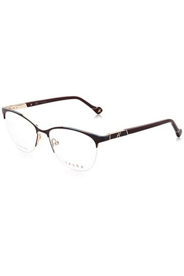 YALEA Vya001 Lunettes de Soleil, Or Rose avec pièces colorées, 53 Femme