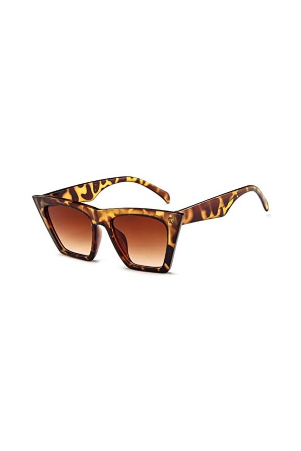 DieffematicTYJ Lunette De Soleil Tendances à la Mode Rétro Léopard Lunettes de Soleil Windies Windies Color : C4 