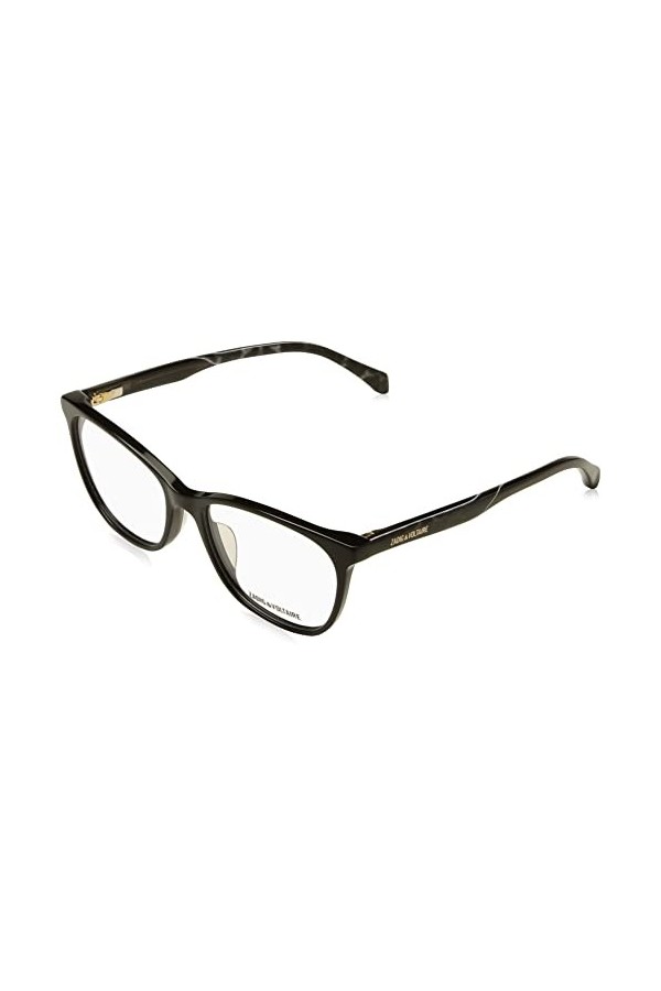 Zadig & Voltaire Vzv299 Lunettes de Soleil, Noir Brillant, 52 Femme